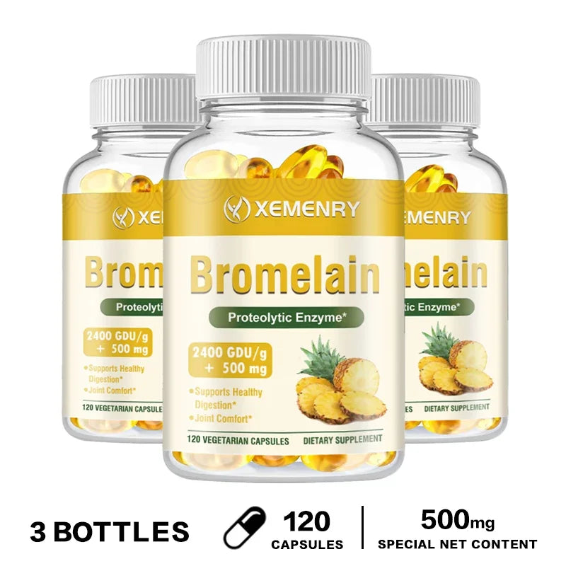 𝐁𝐑𝐎𝐌𝐄𝐋𝐀𝐈𝐍 𝐂𝐀𝐏𝐒𝐔𝐋𝐄𝐒 - Digestive Enzymes & Joint Support Supplement