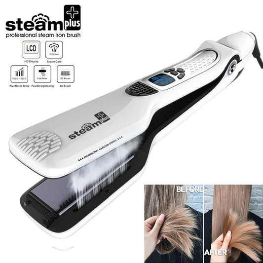 Professional Steam Hair Straightener Brush