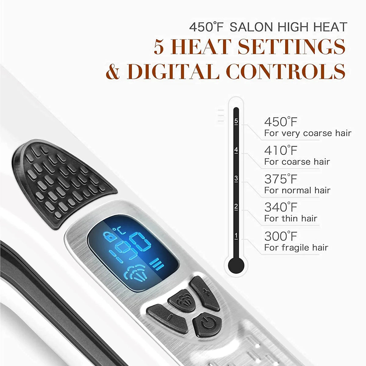 Professional Steam Hair Straightener Brush
