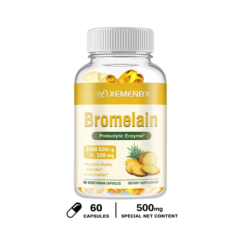 𝐁𝐑𝐎𝐌𝐄𝐋𝐀𝐈𝐍 𝐂𝐀𝐏𝐒𝐔𝐋𝐄𝐒 - Digestive Enzymes & Joint Support Supplement