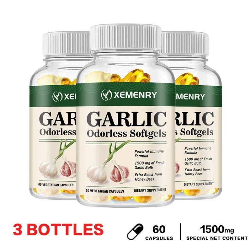𝐨𝐝𝐨𝐫𝐥𝐞𝐬𝐬 𝐠𝐚𝐫𝐥𝐢𝐜 𝐜𝐚𝐩𝐬𝐮𝐥𝐞𝐬 - Balance Cholesterol Levels, Support Heart and Cardiovascular Health