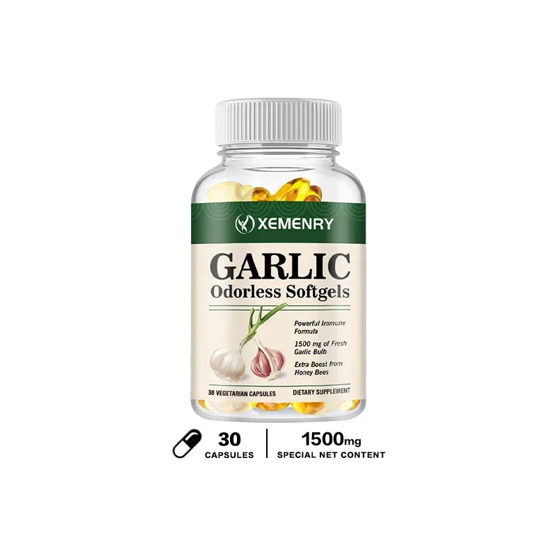 𝐨𝐝𝐨𝐫𝐥𝐞𝐬𝐬 𝐠𝐚𝐫𝐥𝐢𝐜 𝐜𝐚𝐩𝐬𝐮𝐥𝐞𝐬 - Balance Cholesterol Levels, Support Heart and Cardiovascular Health