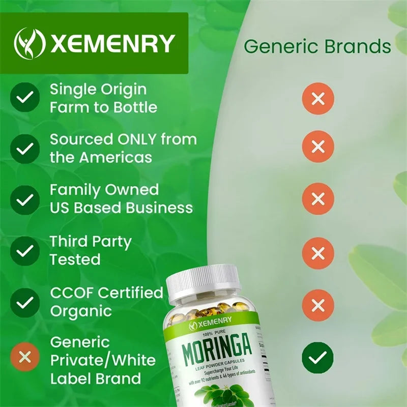 𝐨𝐫𝐠𝐚𝐧𝐢𝐜 𝐦𝐨𝐫𝐢𝐧𝐠𝐚 𝐜𝐚𝐩𝐬𝐮𝐥𝐞𝐬  - Strengthen The Immune System, Promote Metabolism, Enhance Energy, Help Detoxification, Anti-oxidation