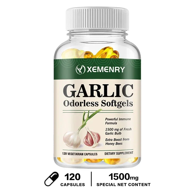 𝐨𝐝𝐨𝐫𝐥𝐞𝐬𝐬 𝐠𝐚𝐫𝐥𝐢𝐜 𝐜𝐚𝐩𝐬𝐮𝐥𝐞𝐬 - Balance Cholesterol Levels, Support Heart and Cardiovascular Health
