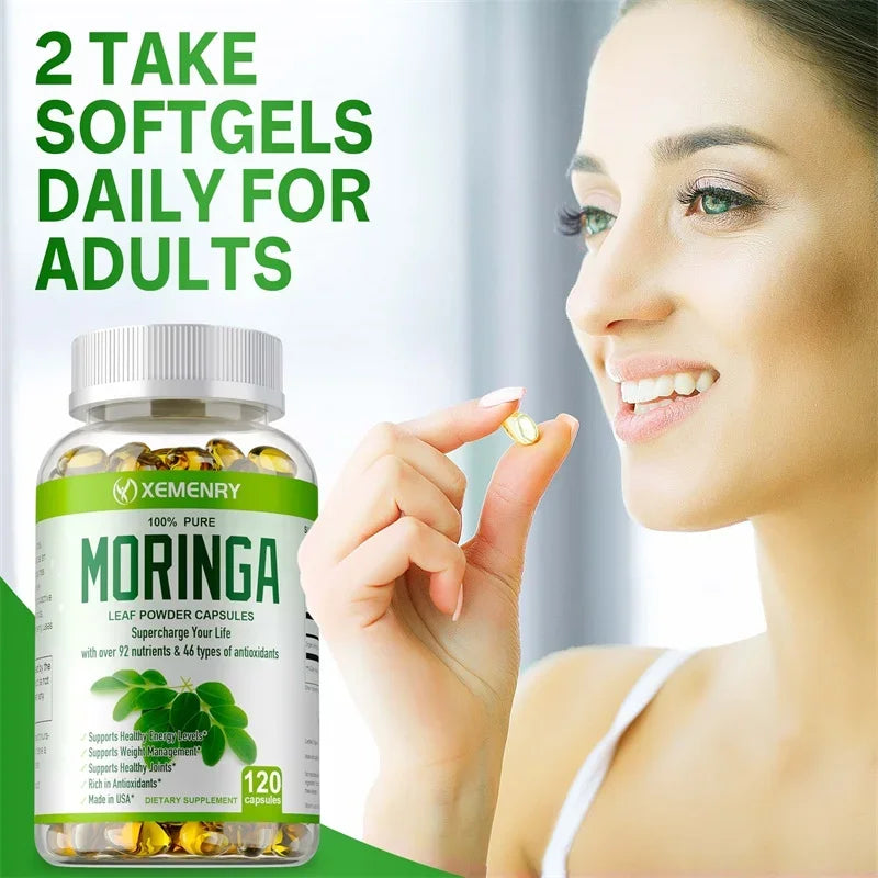 𝐨𝐫𝐠𝐚𝐧𝐢𝐜 𝐦𝐨𝐫𝐢𝐧𝐠𝐚 𝐜𝐚𝐩𝐬𝐮𝐥𝐞𝐬  - Strengthen The Immune System, Promote Metabolism, Enhance Energy, Help Detoxification, Anti-oxidation
