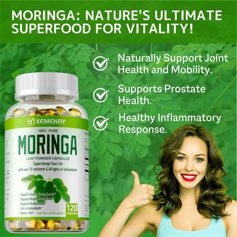 𝐨𝐫𝐠𝐚𝐧𝐢𝐜 𝐦𝐨𝐫𝐢𝐧𝐠𝐚 𝐜𝐚𝐩𝐬𝐮𝐥𝐞𝐬  - Strengthen The Immune System, Promote Metabolism, Enhance Energy, Help Detoxification, Anti-oxidation